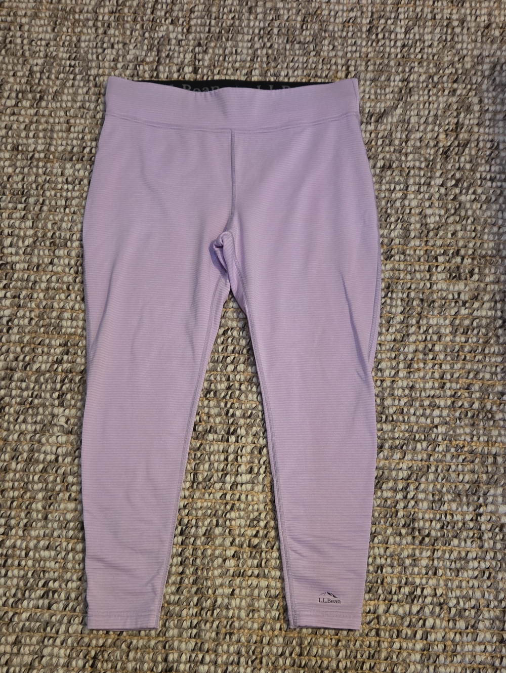 L.L.Bean Midweight Base Layer Leggings Pants Womens XL Lavender Ice